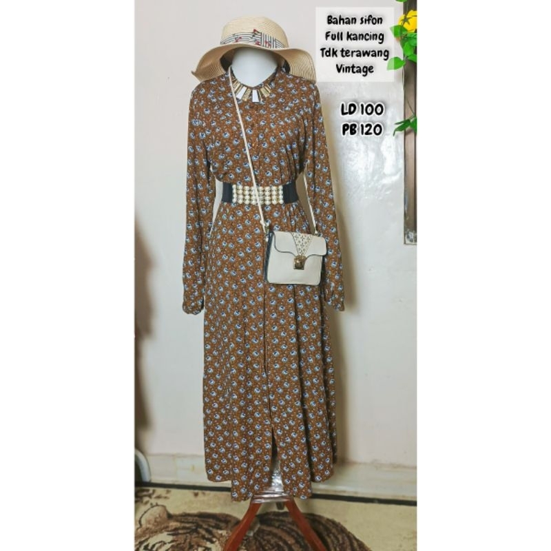 DRESS VINTAGE BUNGA BUNGA