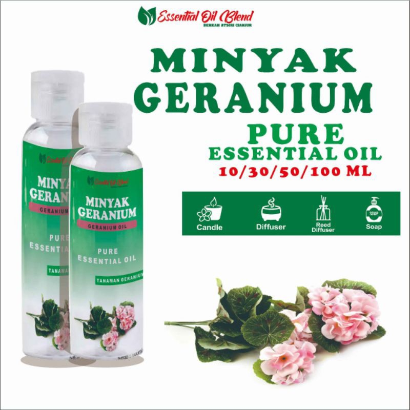Minyak Geranium hasil penyulingan 10/30/50/100ml