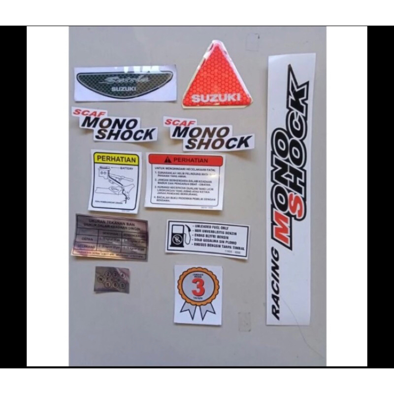 Sticker set satria 2 tak & segitiga suzuki