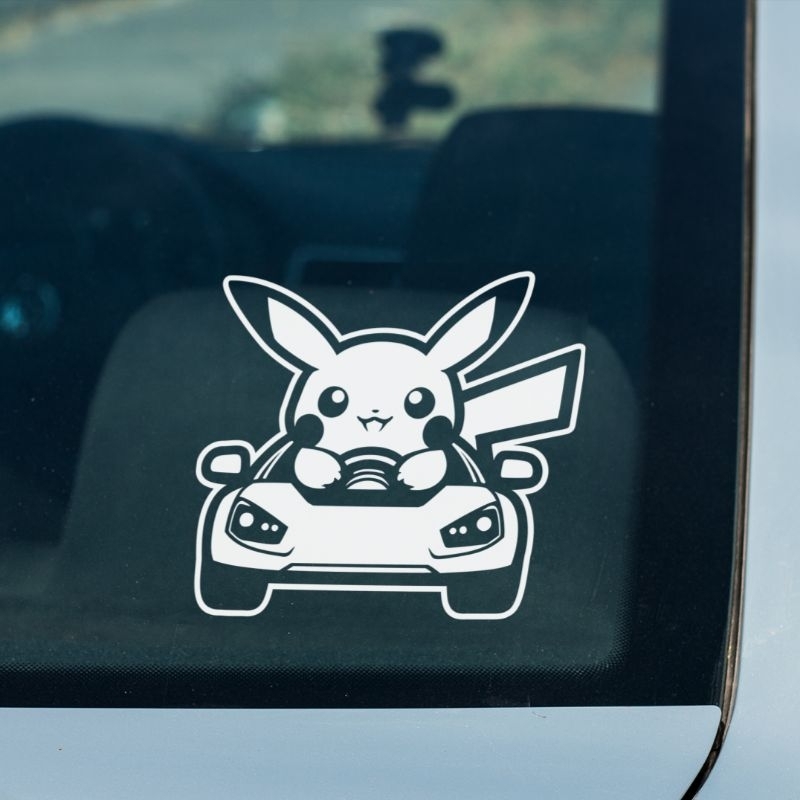 Stiker Pokemon Pikachu Car
