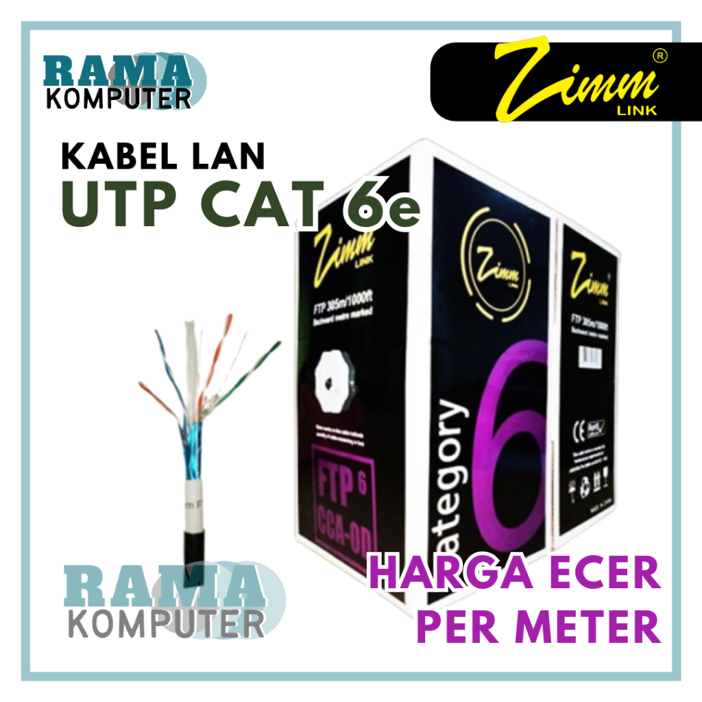 Kabel Zimmlink FTP double jacket cat6 eceran