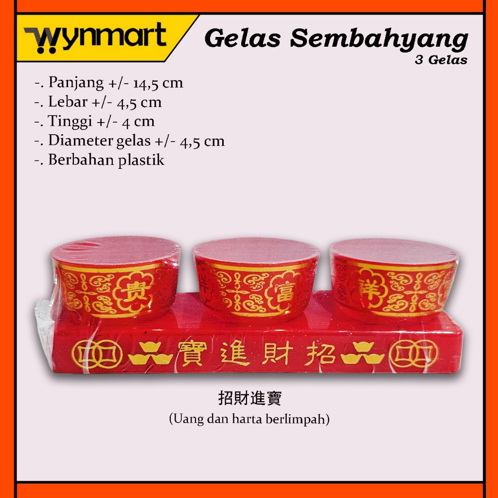 Gelas Sembahyang Set 3 Gelas