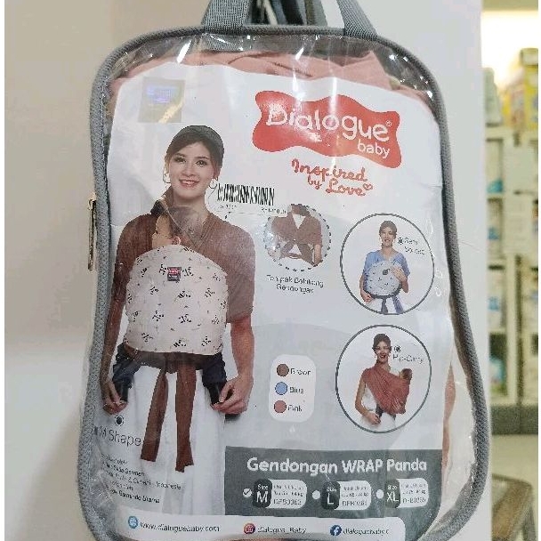 dialogue gendongan m shape wrap panda