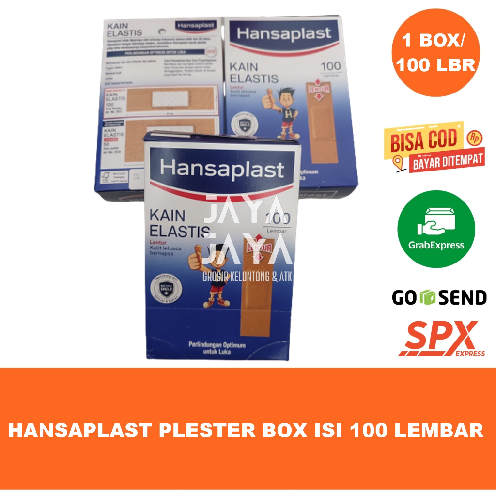 HANSAPLAST / Elastrip / Cross PLESTER LUKA ELASTIS BOX ISI 100 LEMBAR