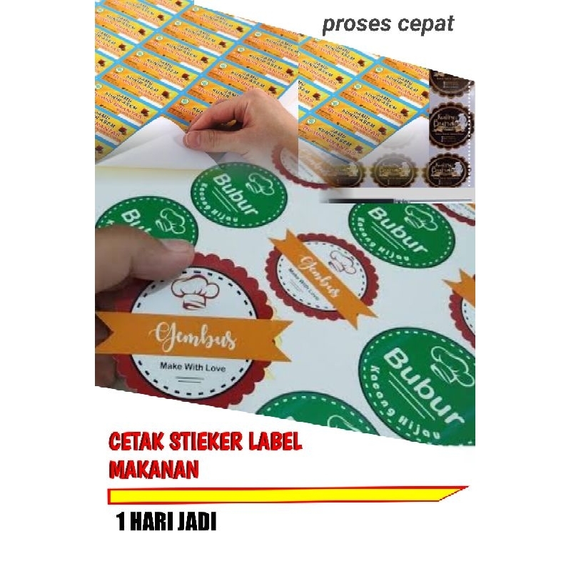 [MURAH] CETAK LABEL MAKANAN CUSTOM