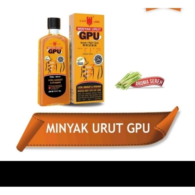 MINYAK URUT GPU CAIR 30ml 60ml 100ml