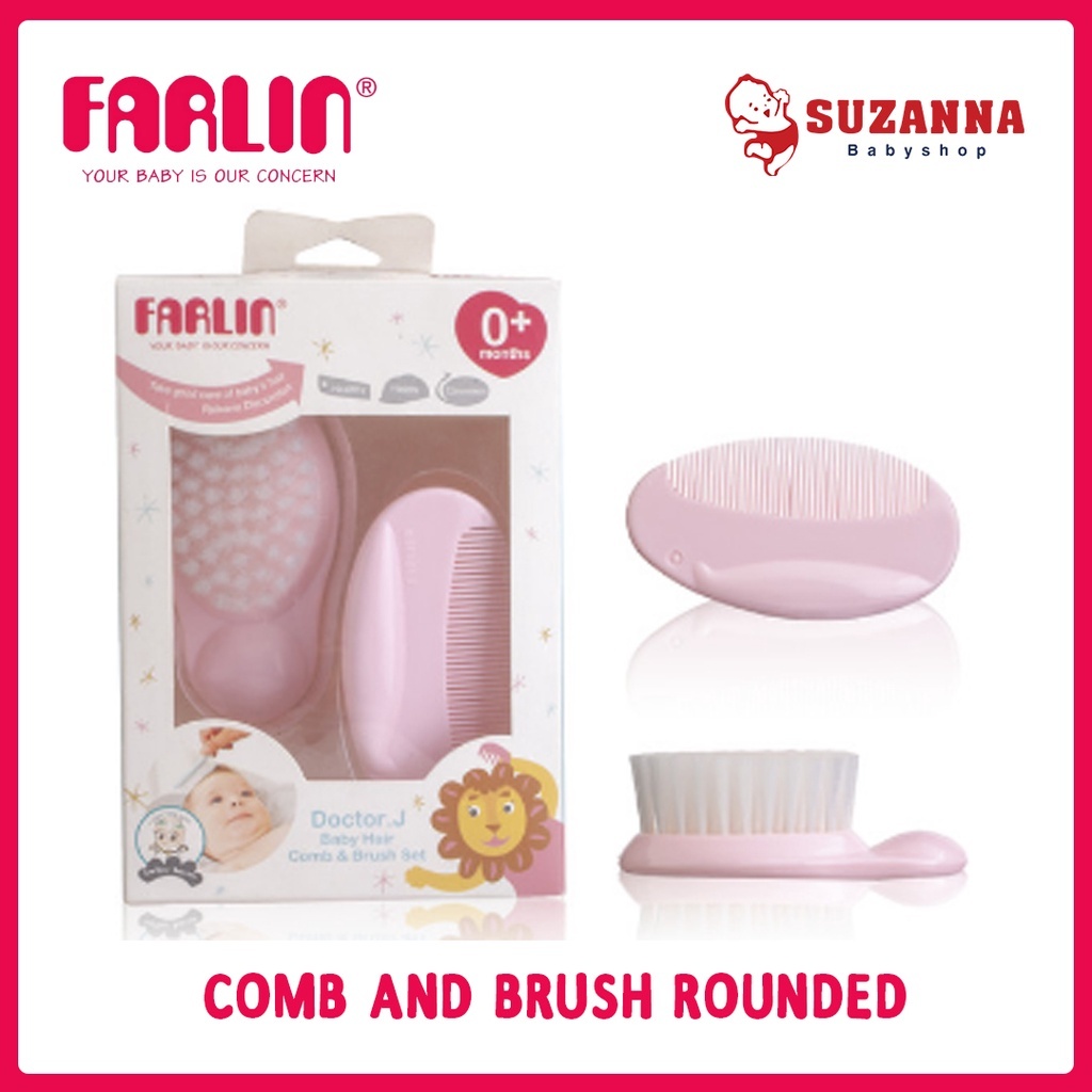 Farlin Comb and Brush - Rounded
