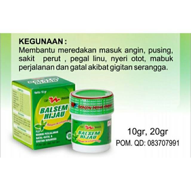Cap Dragon Balsem Hijau