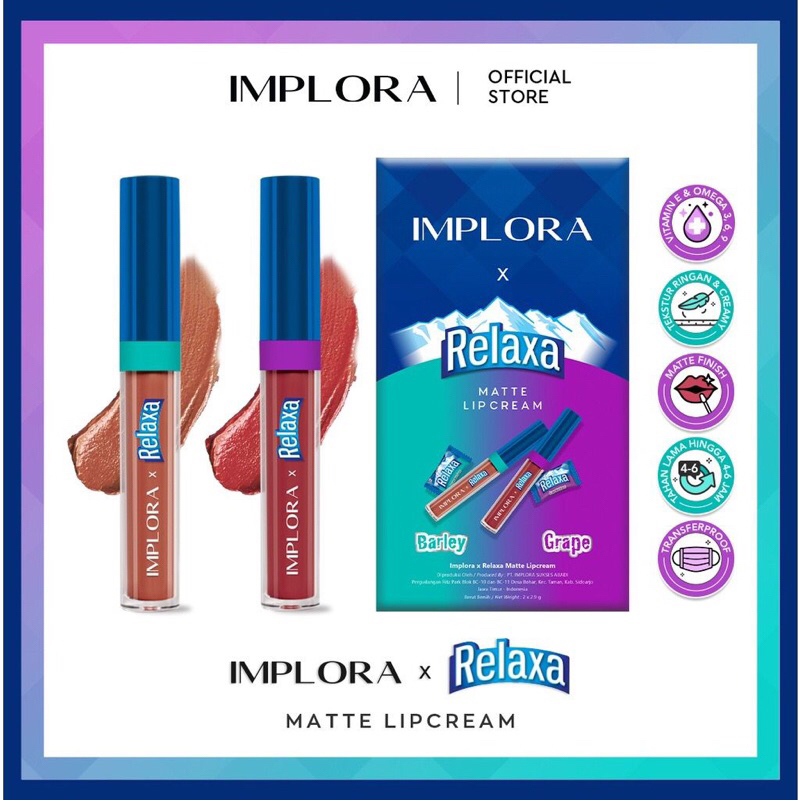 Implora x Relaxa Matte Lipcream New