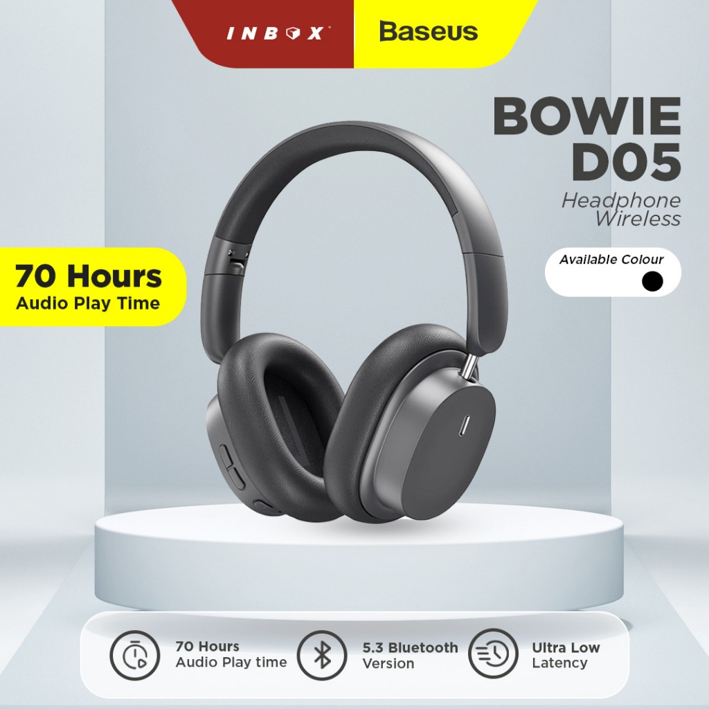 Baseus Bowie D05 Foldable Wireless Headphone ENC Bluetooth 5.3 Wired Headset