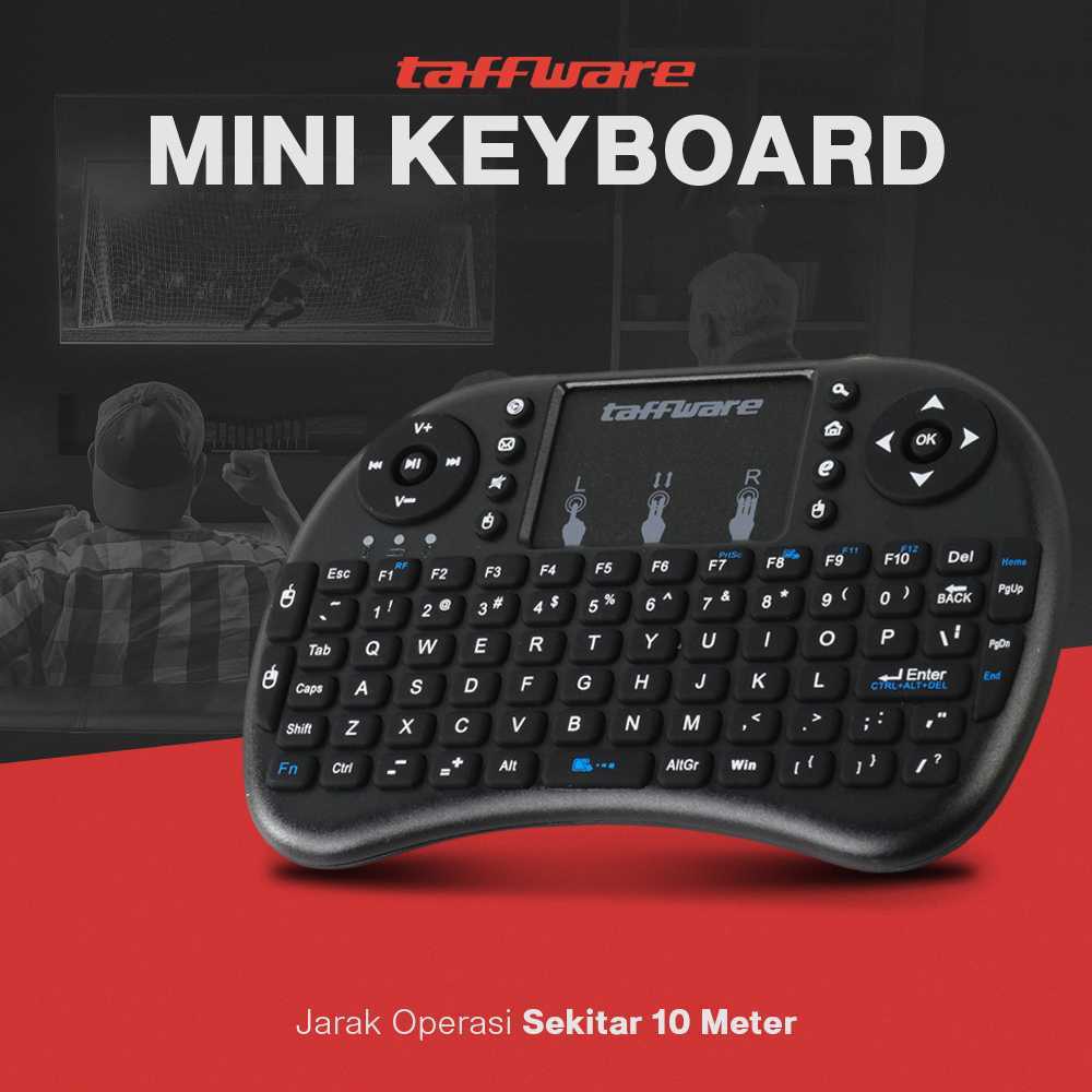 Taffware Mini Keyboard Touch Pad Wireless 2.4 GHz - i8