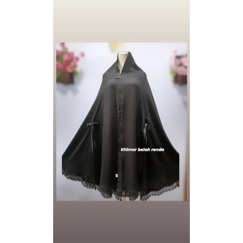 khimar belah renda