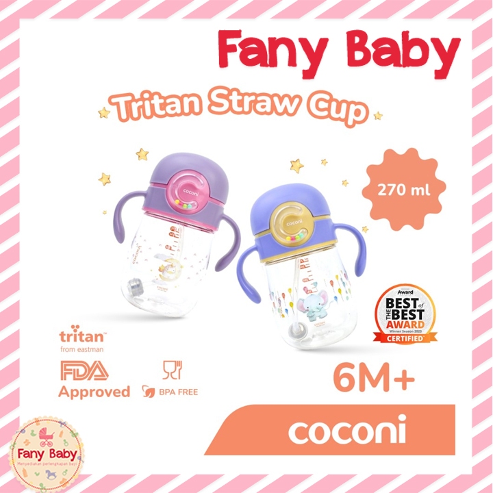 COCONI TRITAN BOTTLE DRINKING SIPPY CUP 270ML