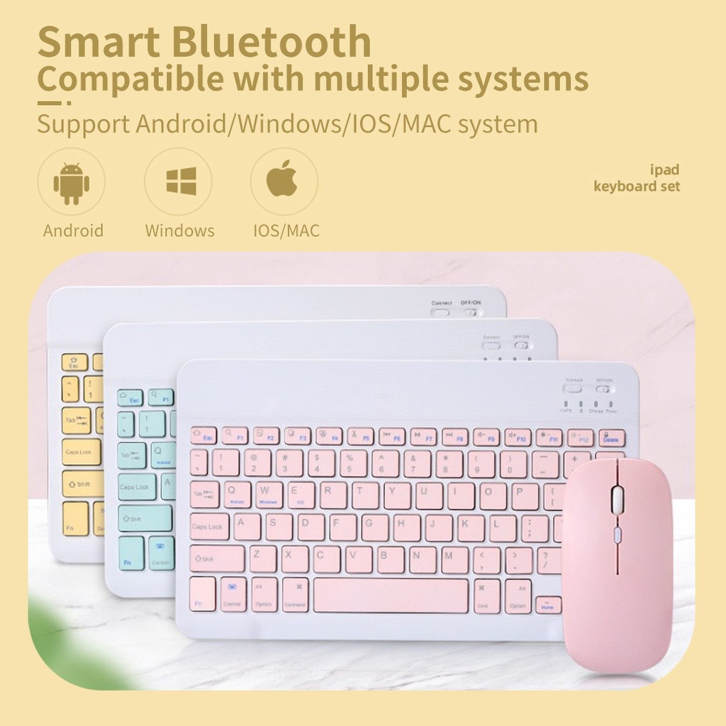 Keyboard & Mouse KIT Wireless Portable  Universal Keyboard and Mouse Bluetooth for IOS/Android/Windows