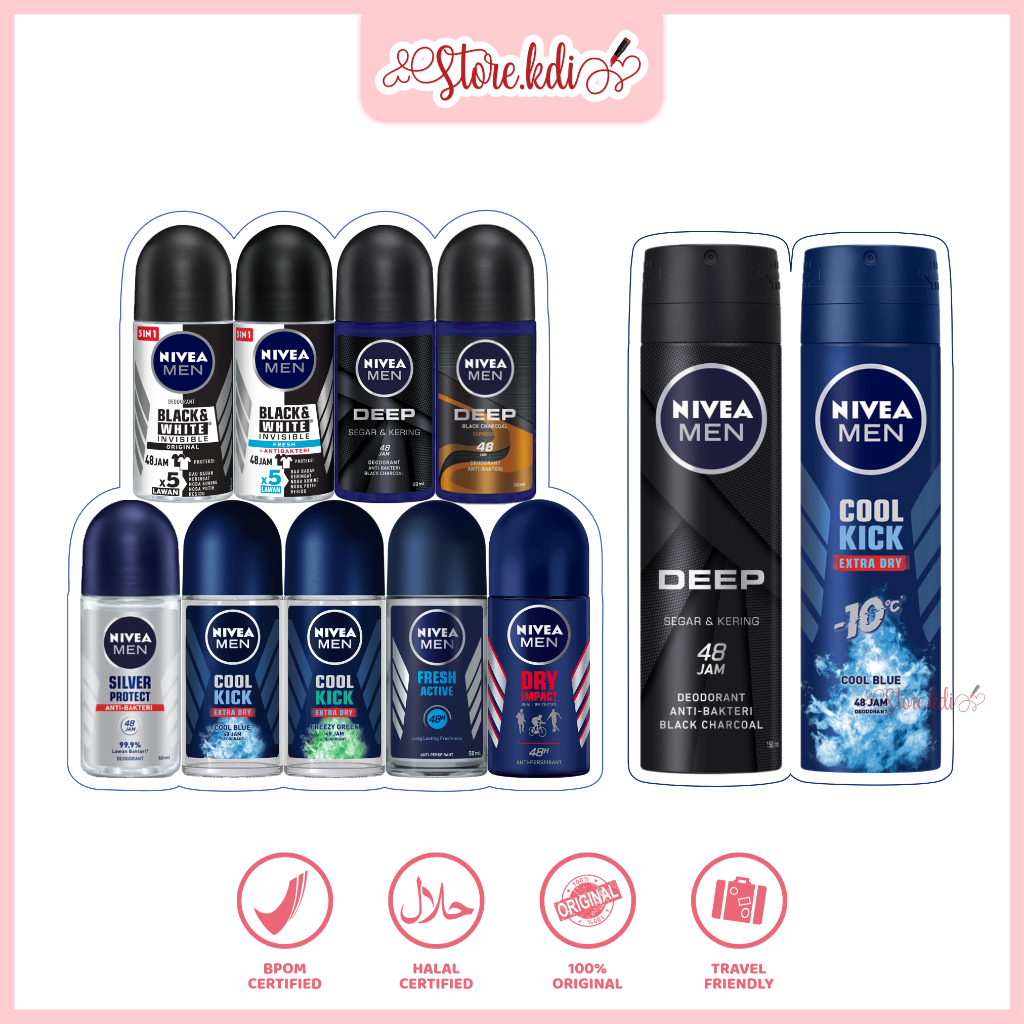 NIVEA MEN Deodorant Roll On & Spray