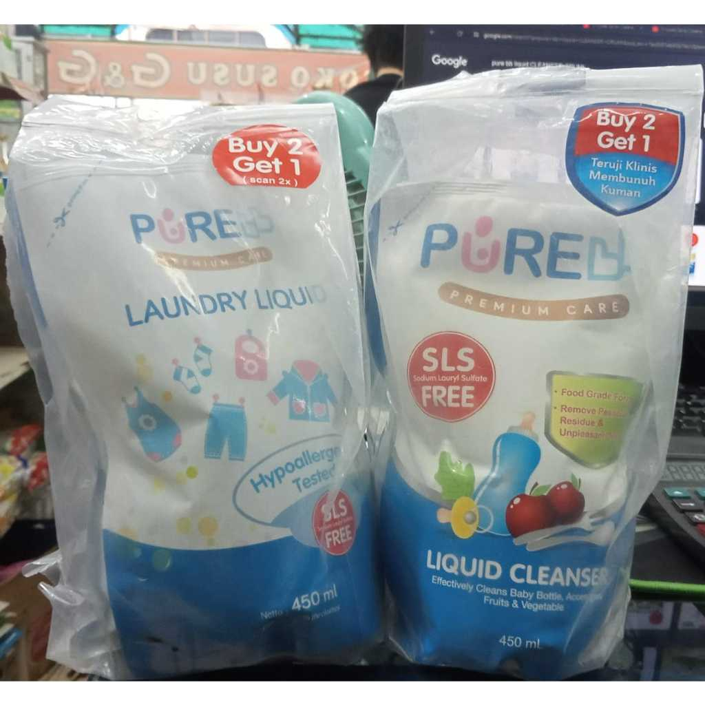 PURE BB LAUNDRY & CLEANSER LIQUID 450ml