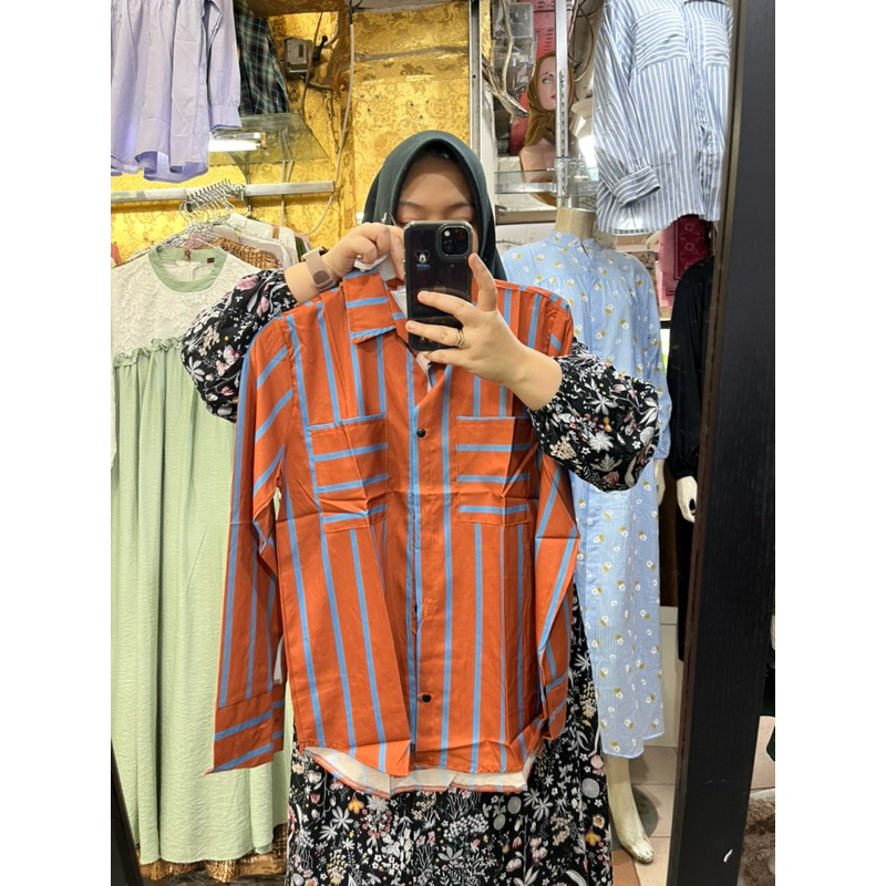 Blus Stripe Silk