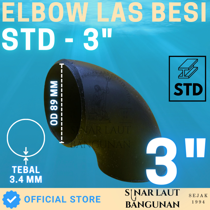 ELBOW BESI LAS 3 Inch STD