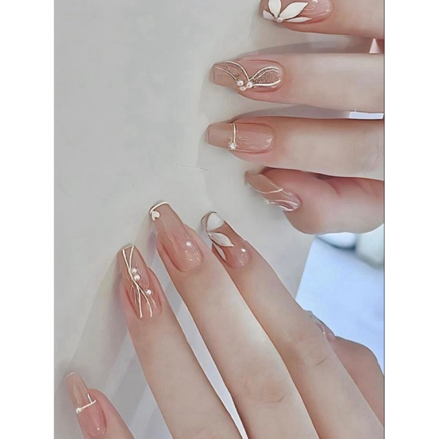 Press On Nails Handmade Flower 2