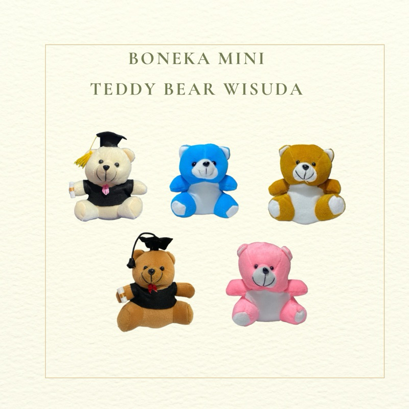 BONEKA MINI TEDDY BEAR BONEKA SARJANA KELULUSAN WISUDA
