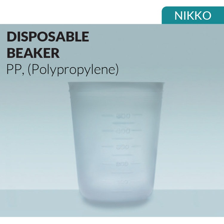 BEAKER DISPOSABLE 500ml Beaker Plastik 500mL Polypropylene NIKKO