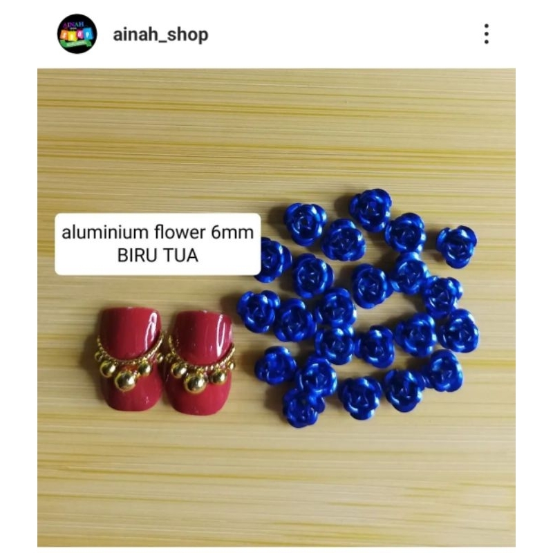 dekorasi nail bunga 6mm 20pcs