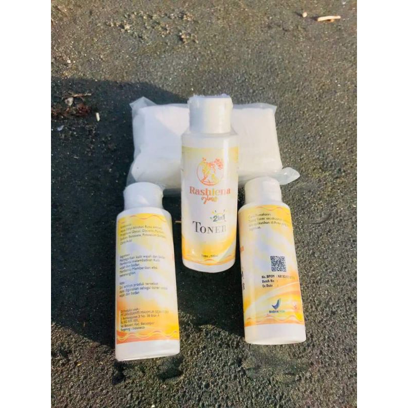 3 botol toner 2in1 GRATIS kapas