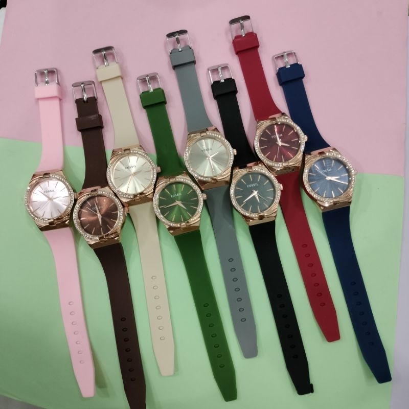 JAM TANGAN RUBBER CASING PERMATA TERBARU