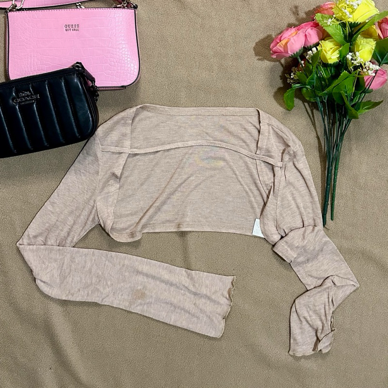 brown cardigan