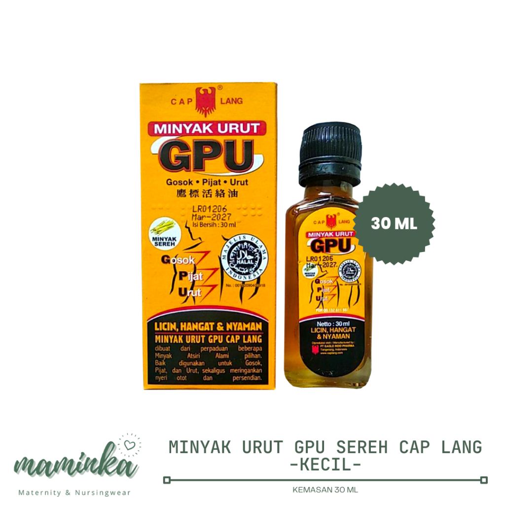Minyak Urut GPU 30ml Cap LANG (KECIL)