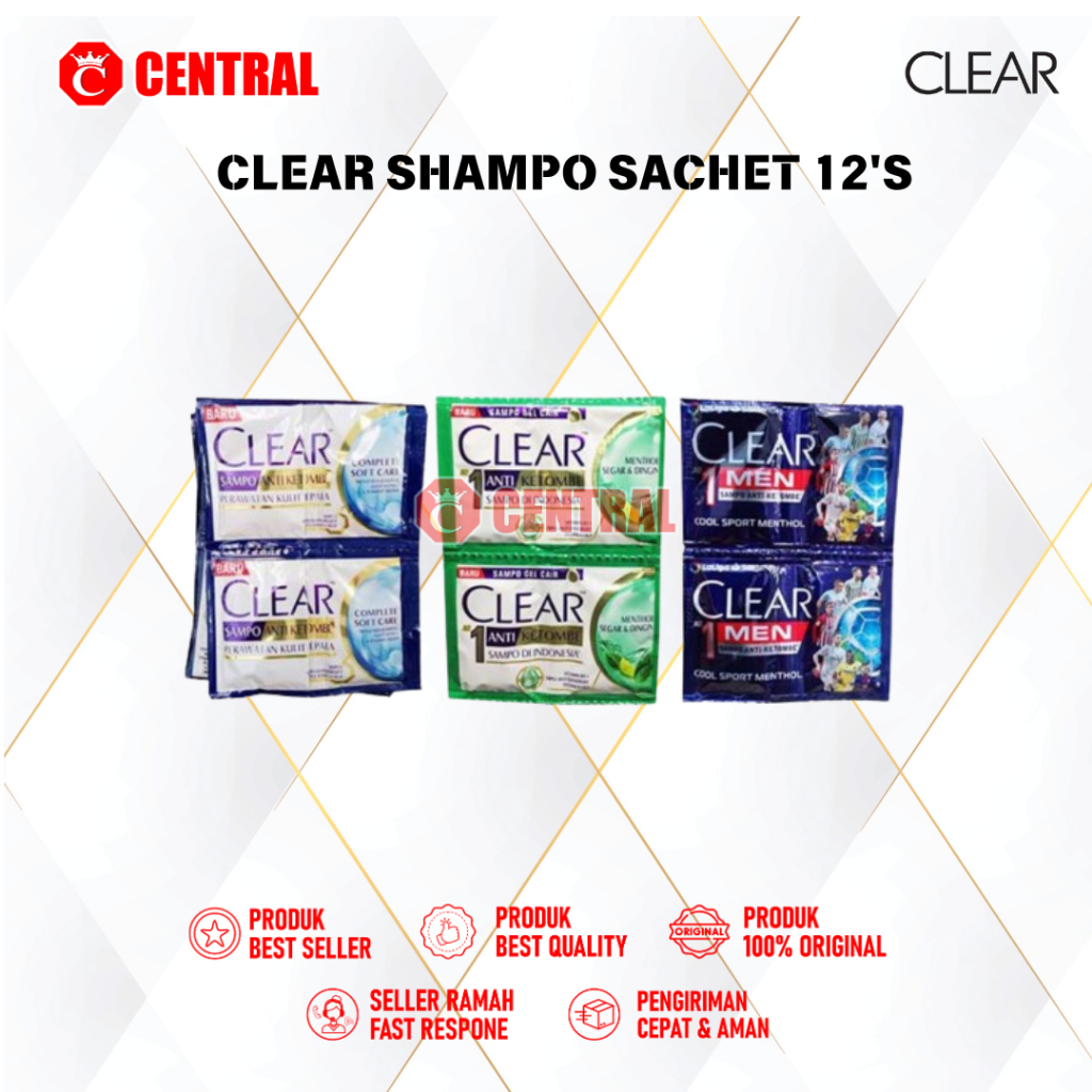 CLEAR SHAMPOO SACHET 12's