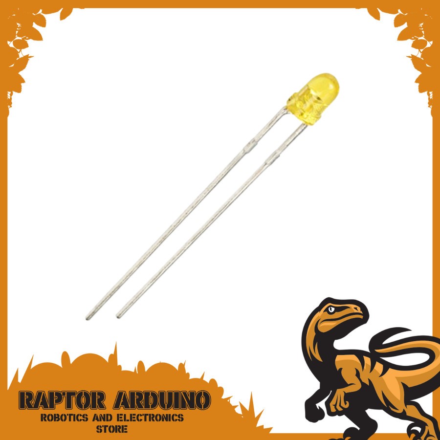 LED Diffused 3mm YELLOW Lampu LED High Quality