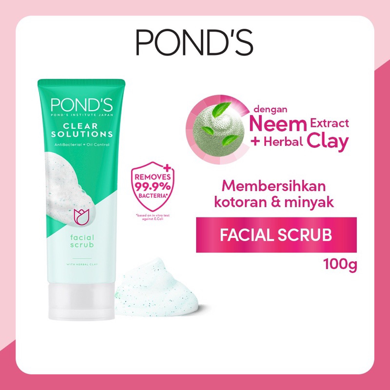 ponds facial scrub clear solution 100gr