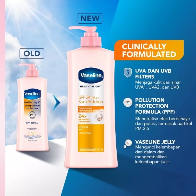 Vaseline Spf24 PA++ Sun+Pollution 400ml
