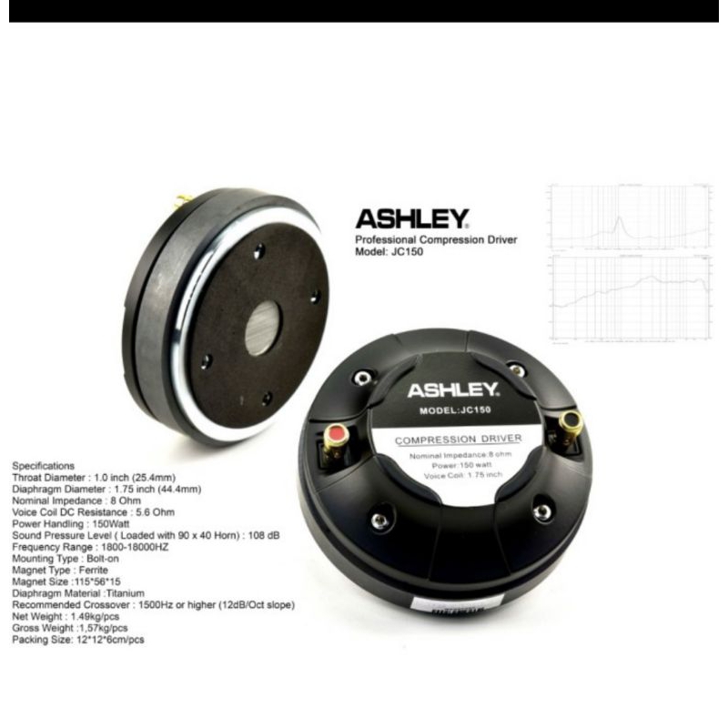 Tweeter Driver Ashley JC 150 magnetik
