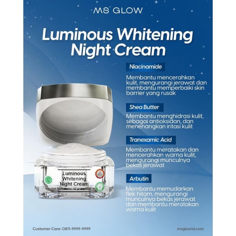 NIGHT CREAM MSGLOW