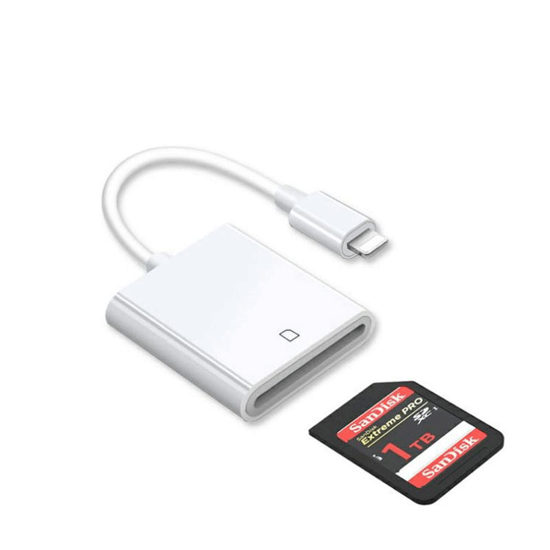 Lightning to SD Card / TF Memory Card Reader Camera Converter Adapter TF SD Support iOS