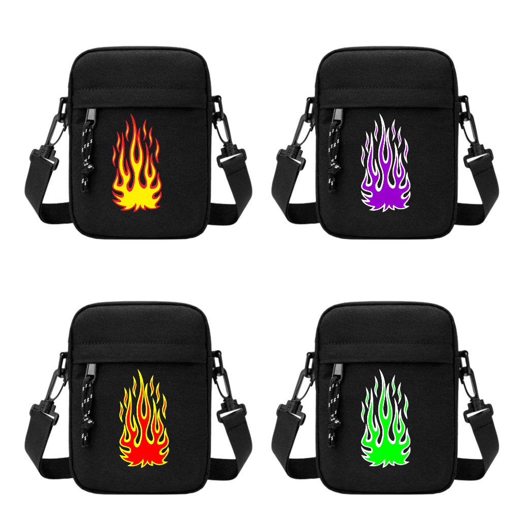 Tas Selempang & Bahu Pria motif api