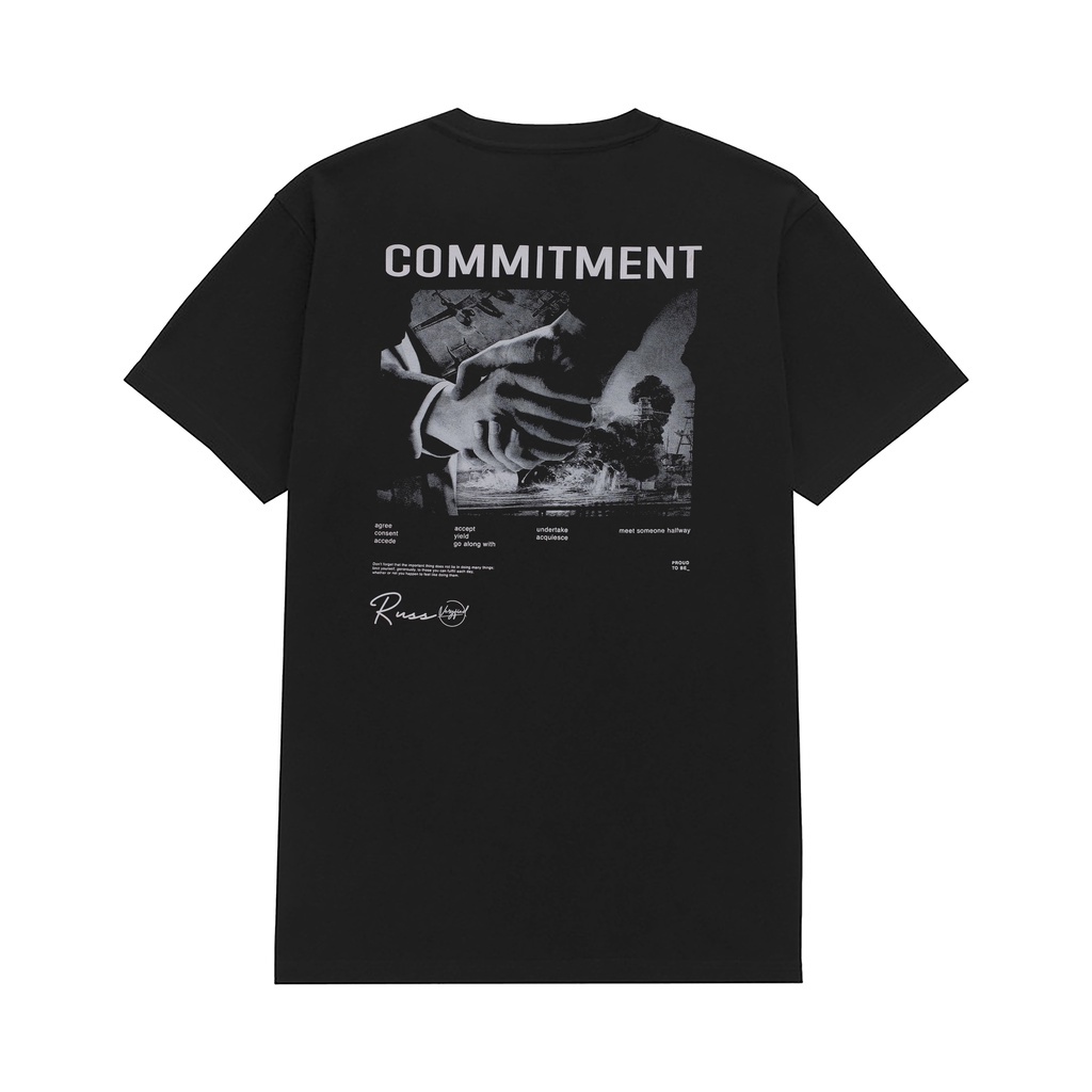 Russ Tshirt Kaos Pria Commitment Black