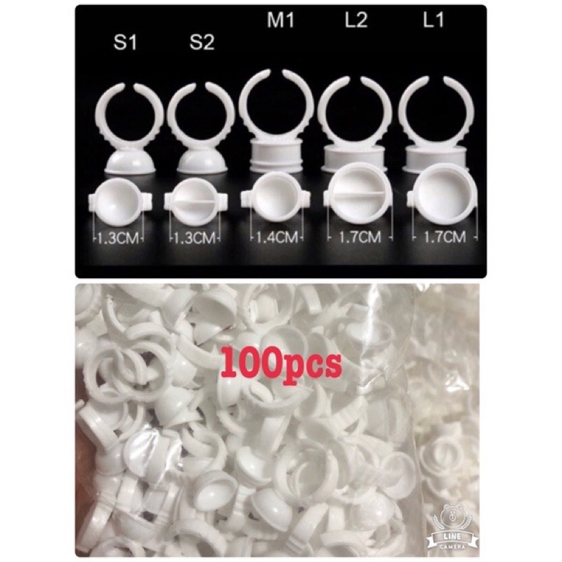 1 pack [ RING GLUE PUTIH ] isi 100 pcs