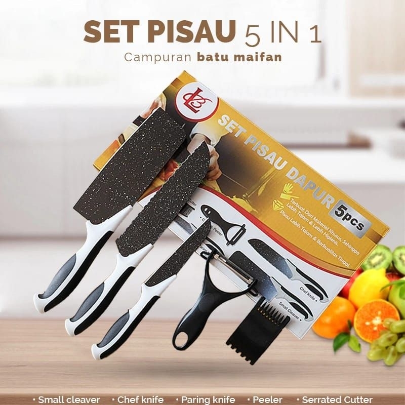 Set Pisau Dapur 5in1