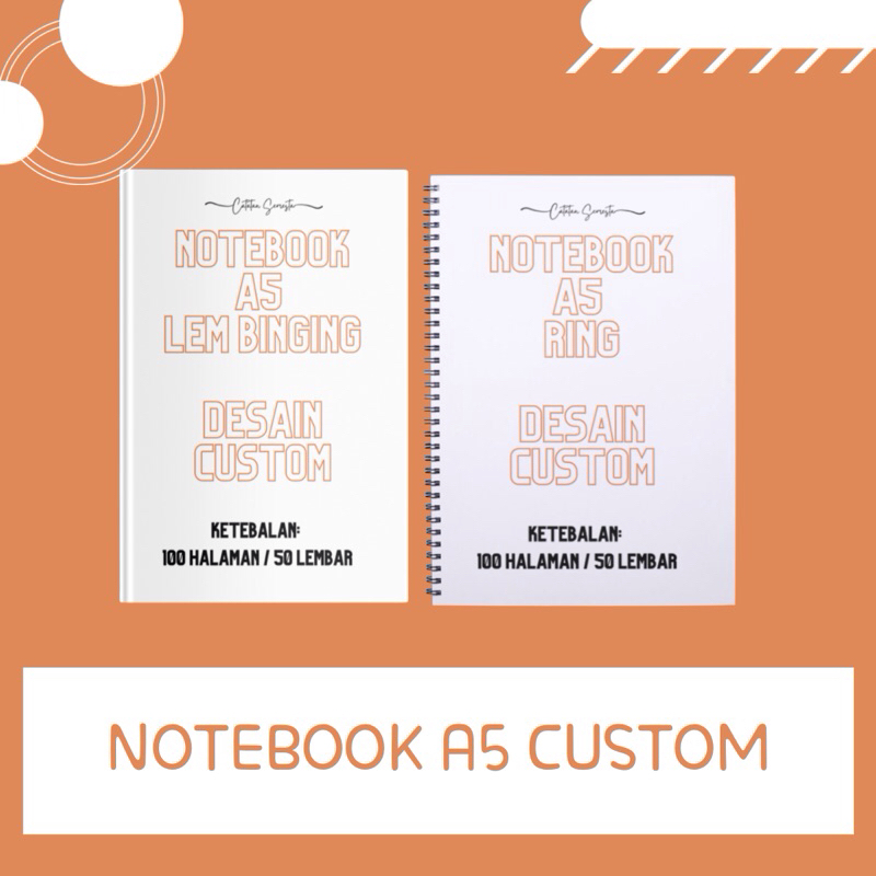 Notebook A5 Diary Journal CUSTOM