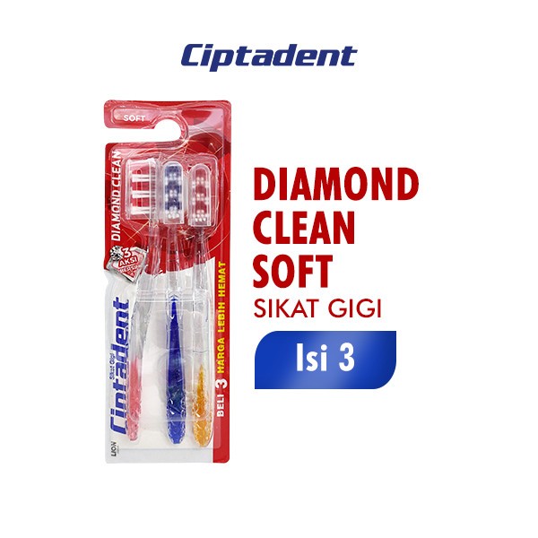 Ciptadent Toothbrush Diamond Clean Soft 3S