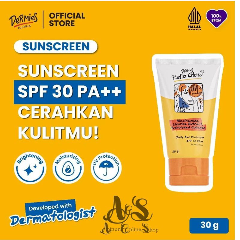 Dermies Suncreen Daily Sun Protector 30gr