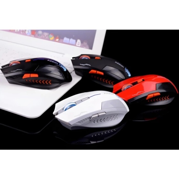 AZZOR Mouse Gaming Wireless Rechargeable USB 2400 DPI