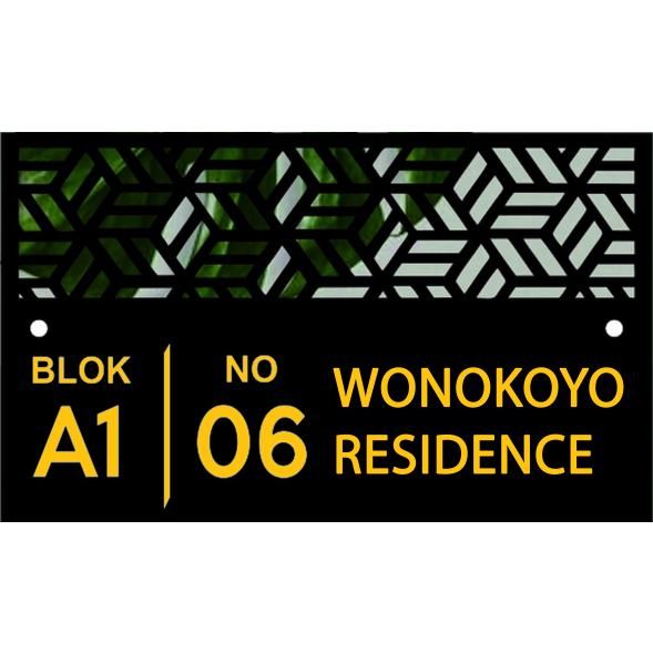 Nomor Rumah Aesthetic Custom 4