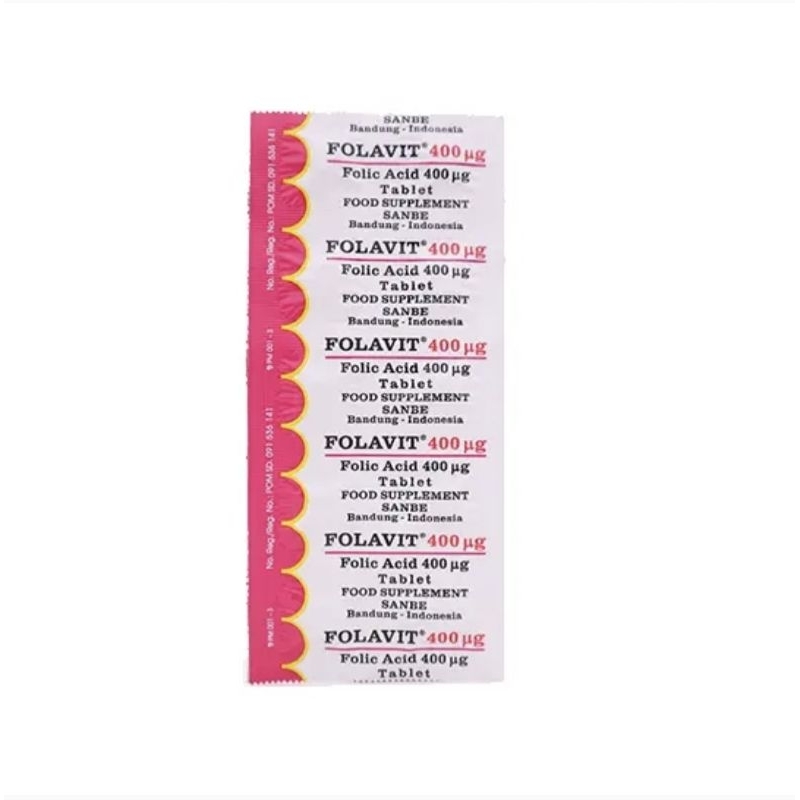 Folavit 400 mcg 10 Tablet<br/>