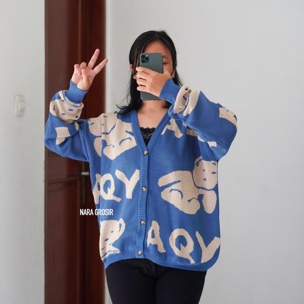 Nara.Grosir - Doona Bear Outer l Cardigan Oversize