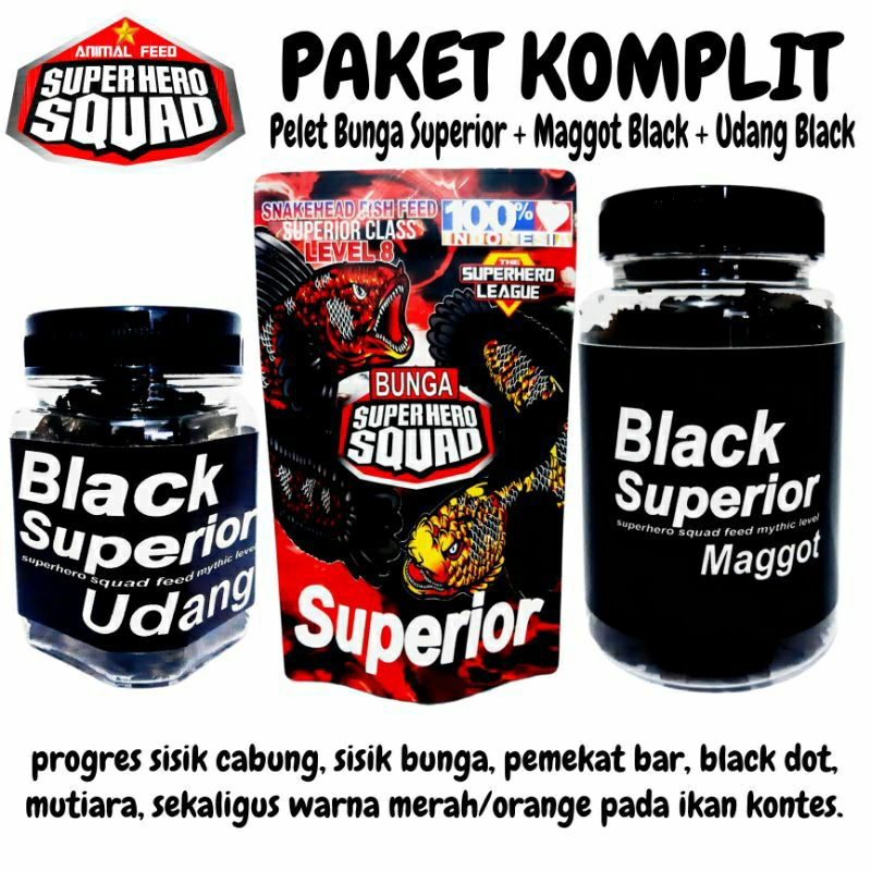 pakan ikan kontes paket progres cabung dan bunga superior class