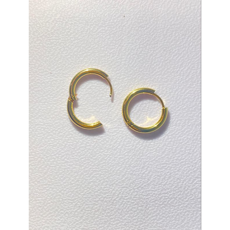 anting titanium 14mm warna gold